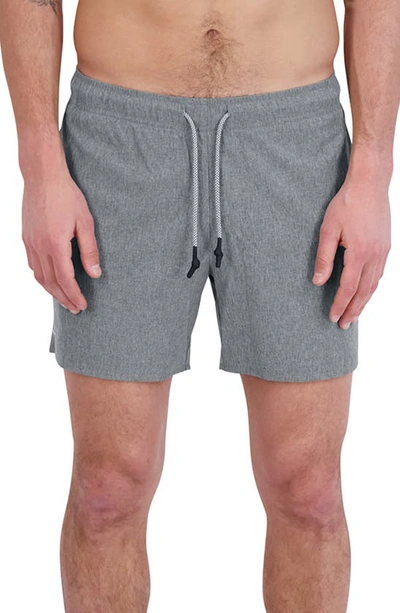 Goodlife Stretchtex Volley Swim Shorts In Heather Grey