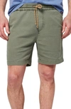 Faherty Essential Drawstring Short (6.5" Inseam) In Spring Olive