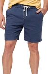 Faherty Essential Drawstring Short (6.5" Inseam) In Washed Navy