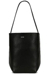 The Row Medium North South Park Tote Bag In Black Pld