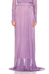 The Row Girela Open-knit Lurex Maxi Skirt In Lilac