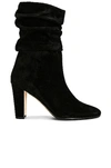 Manolo Blahnik Suede Calasso 90 Boot In Black