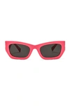 Miu Miu 53mm Rectangle Sunglasses In Pink