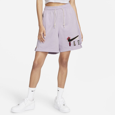 Nike Women's Swoosh Fly Standard Issue Shorts In Purple