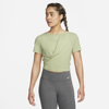 Nike Women's Dri-fit One Luxe Twist Cropped Short-sleeve Top In Green