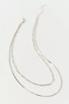 Luv Aj Cecilia Layered Chain Necklace In Silver Tone, 16-18