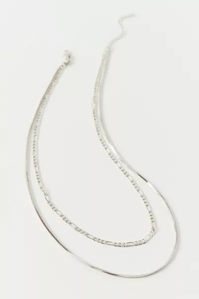 Luv Aj Cecilia Layered Chain Necklace In Silver Tone, 16-18 In Silver