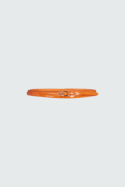 Dorothee Schumacher Reversible Simplicity Reversible Belt In Orange