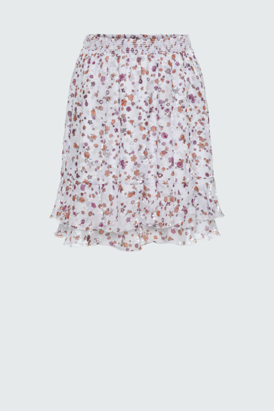 Dorothee Schumacher Drapy Softness Smocked Mini Skirt In Multi Colour