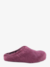 Marni Prune Violet Calf Hair Fussbett Mules In Purple