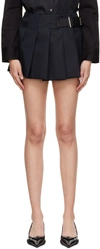 Prada Pleated Mini Skirt In F0002 Black
