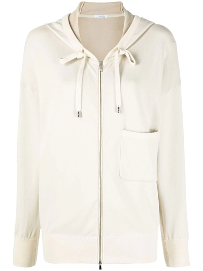 Malo Zip-up Cotton Sweatshirt In Nude