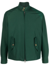 Baracuta High-neck Flap-pockets Windbreaker In Green