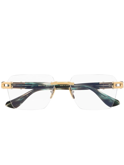 Dita Eyewear Rimless Square-frame Glasses In Schwarz