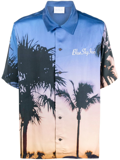 Blue Sky Inn Graphic-print Short-sleeve Shirt In Blau