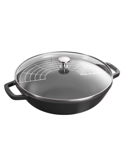 Staub Enameled Cast Iron 4.5-qt. Perfect Pan With Lid In Matte Black