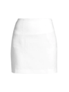 Gauge81 High-waisted Linen Miniskirt In White