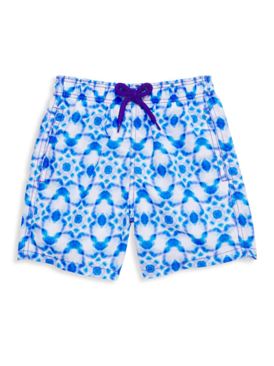 Vilebrequin Kids' Little Boy's & Boy's Ikat Medusa Kaleidoscope Swim Shorts In Blue