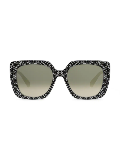 Celine Animation 55mm Cat Eye Sunglasses In Shiny Black