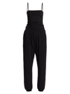 Atm Anthony Thomas Melillo Pima Cotton Ruched Jumpsuit In Black