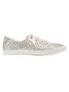 Kate Spade Trista Glitter Low-top Sneakers In Silver/gold