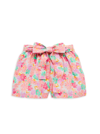 Something Navy Baby Girl's, Little Girl's & Girl's Daisy Floral Shorts In Pink Floral