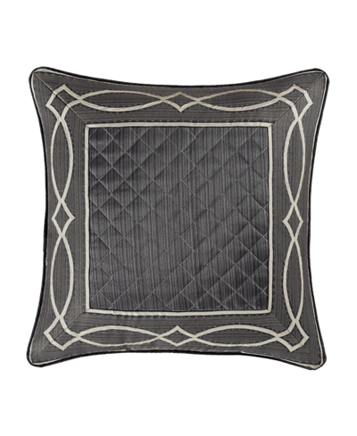 J Queen New York Deco Decorative Pillow, 20" X 20" In Charcoal