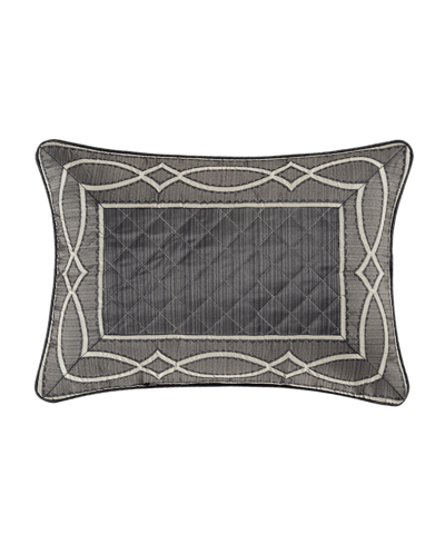 J Queen New York Deco Boudoir Decorative Pillow Bedding In Charcoal