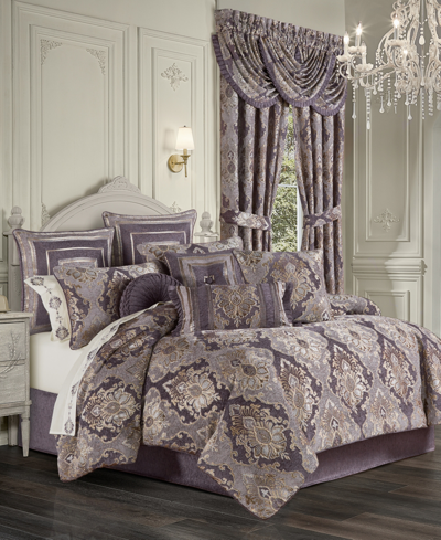 Five Queens Court Dominique 4 Piece Comforter Set, Queen In Lavender