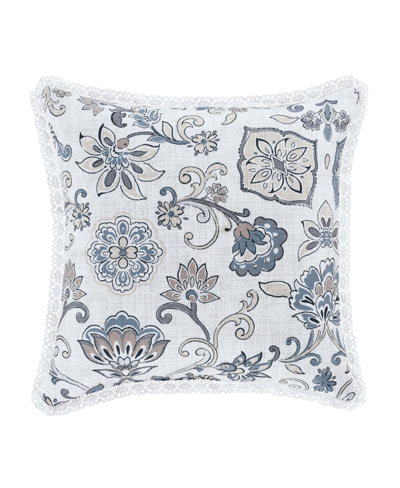 Royal Court Chelsea 16" Square Decorative Pillow, Throw Bedding In Blue