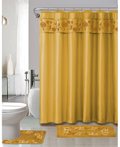 Popular Bath Vera 18-pc. Shower Set Bedding In Gold