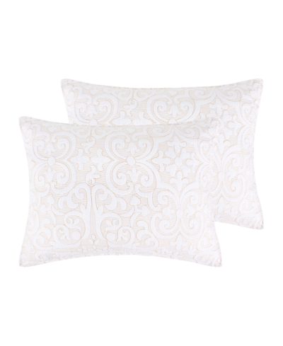 Levtex Sherbourne Quilted Stitch 2-pc. Sham Set, Standard In Cream