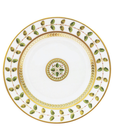 Bernardaud Constance Dinner Plate In Green/gold