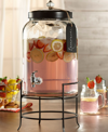 Style Setter Franklin 3 Gallon Glass Beverage Dispenser With Metal Stand In Clear