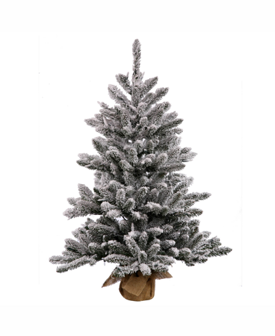 Vickerman 42 Inch Flocked Anoka Pine Artificial Christmas Tree Unlit