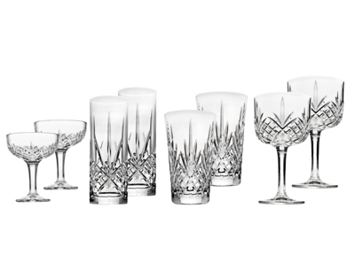 Godinger Dublin Mix Barware 8pc Set In Clear