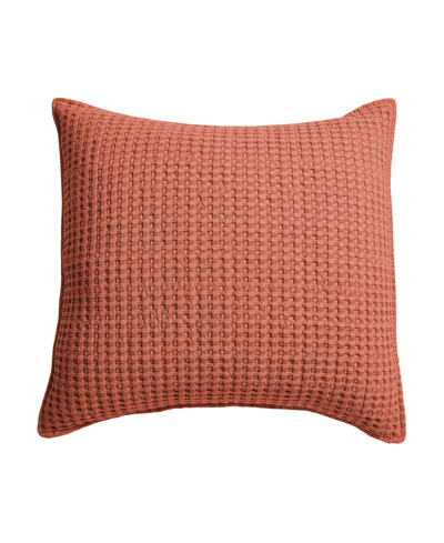 Levtex Mills Waffle Decorative Pillow, 20" X 20" In Adobe