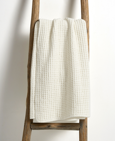 Levtex Mills Waffle Stitched Quilted Throw, 60" X 50" In Cream