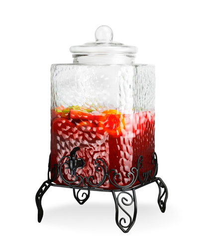 Style Setter Homestead 2.5 Gallon Beverage Dispenser With Metal Stand In Clear