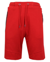 Wicked Stitch Men's Slim Fit Tech Fleece Performance Active Jogger Shorts In Red