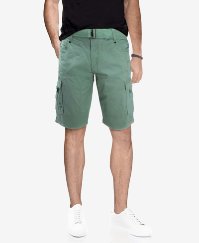 X-ray Men's Belted Stretch Twill Cargo Short In Sage