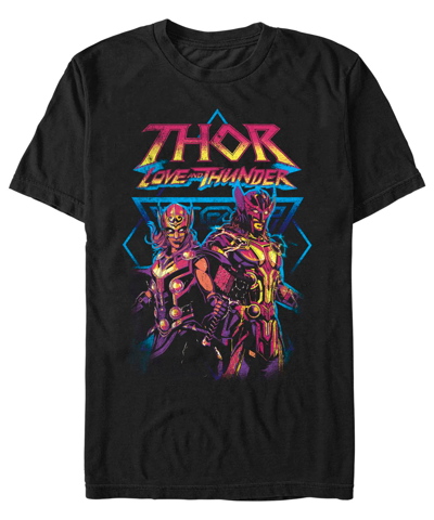 Fifth Sun Men's Thor- Love And Thunder Grunge Thunder Short Sleeve T-shirt In Black