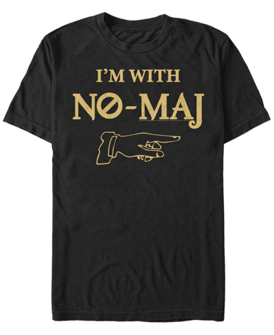 Fifth Sun Men's Fantastic Beasts And Where To Find Them I'm With No-maj Short Sleeve T-shirt In Black