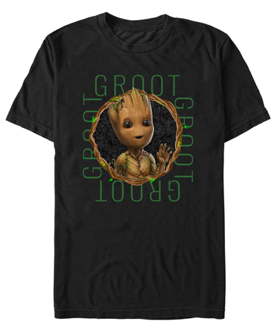 Fifth Sun Men's Marvel Film I Am Groot Focus Short Sleeve T-shirt In Black