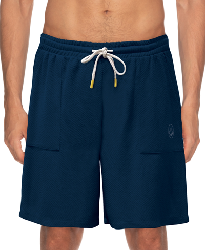 Joe Boxer Men's Moisture Wicking Waffle Shorts In Navy