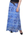 Ny Collection Plus Size Chiffon Maxi Skirt In Blue Medalflake