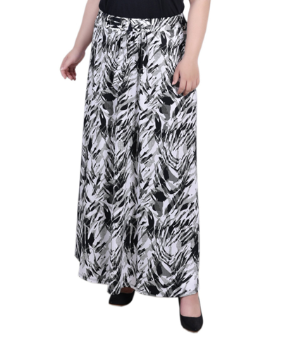 Ny Collection Plus Size Maxi Length Skirt In Black Zebraduo