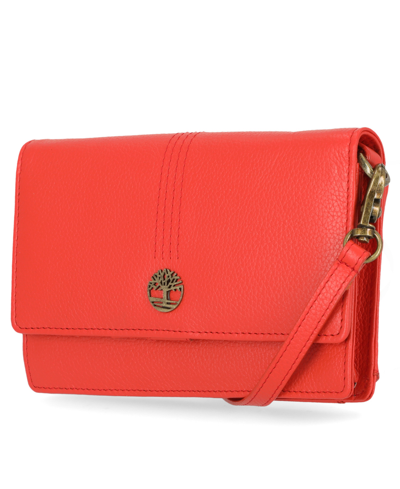 Timberland Women's Rfid Leather Crossbody Bag Wallet Purse In Spicy