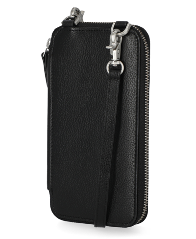 Timberland Rfid Leather Phone Crossbody Wallet Bag In Black