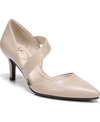Lifestride Kamala Womens Faux Leather Pointed Toe Pumps In Tender Taupe Faux Leather